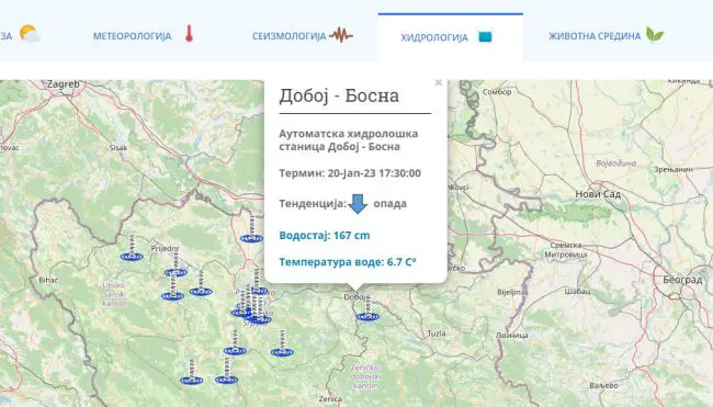 FOTO: Dobojski Info | DOBOJ: Vodostaj Bosne i dalje u padu