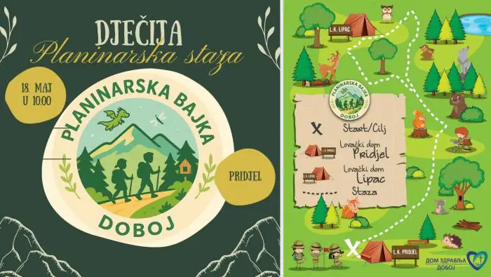 DOBOJ: Dom zdravlja organiziuje edukativnu šetnju za djecu “Planinarska bajka”