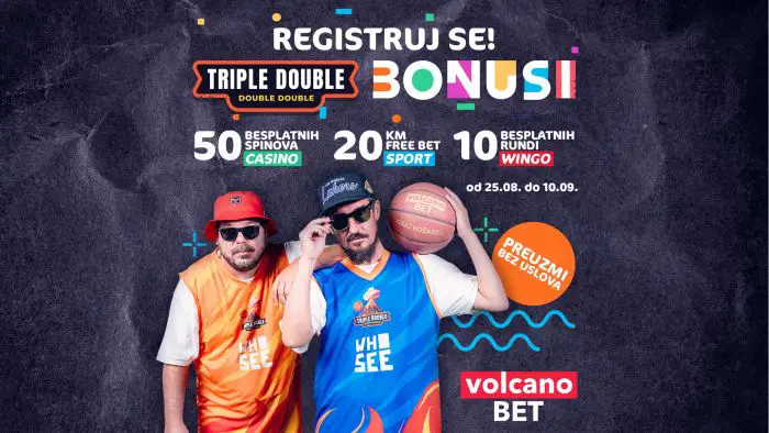 FOTO: Dobojski Info | VOLCANOBET PRIREDIO NAJVEĆU BONUS AKCIJU: „Triple Double - Igraj košarku“ bonusi bez uslova