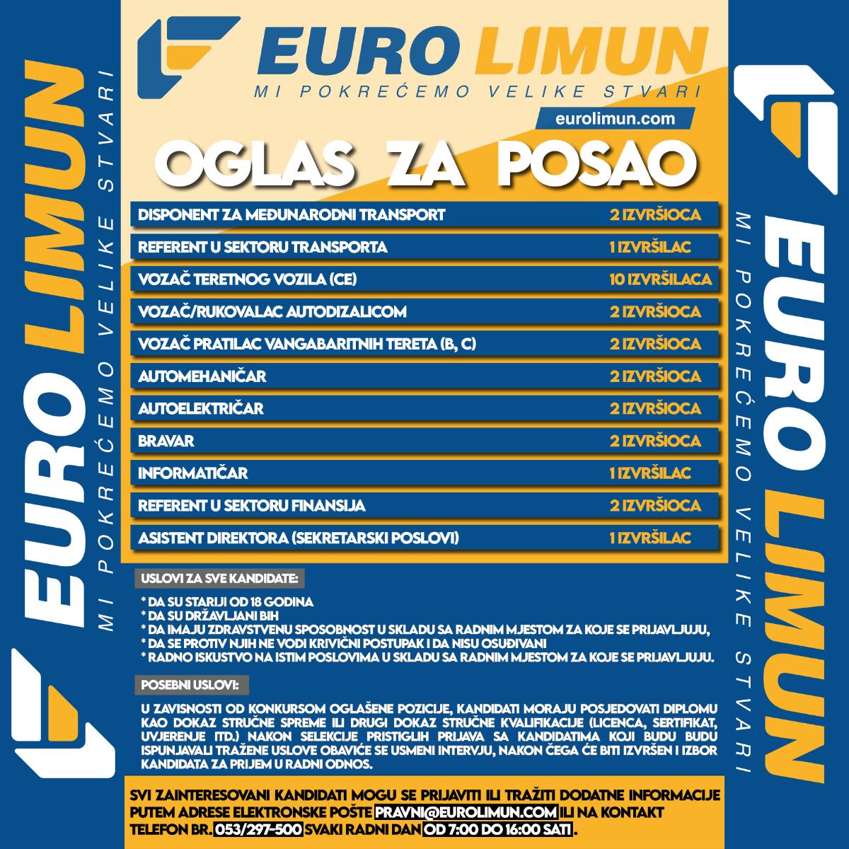 Oglas EURO LIMUN