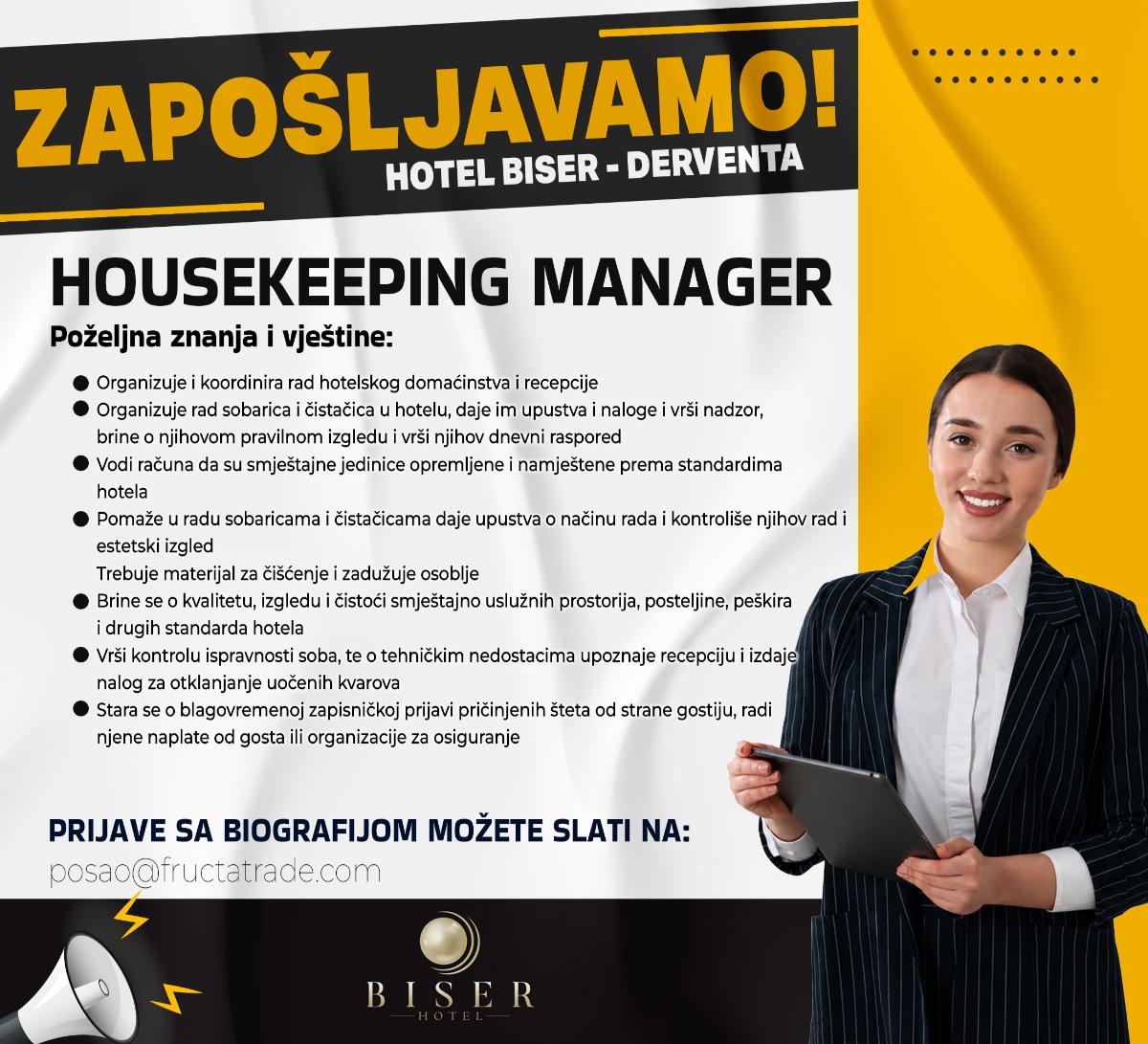Housekeeping manager