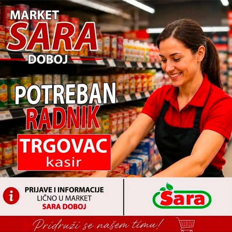 market SARA Doboj oglas za posao 01