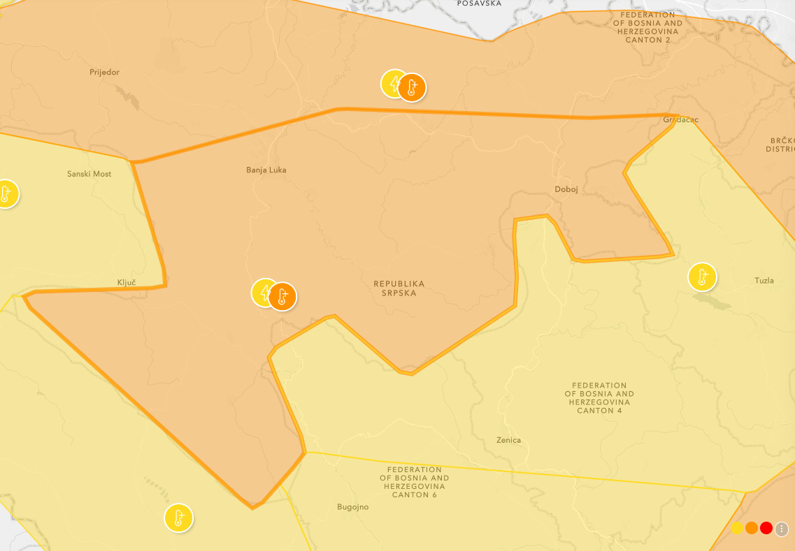 NARANDŽASTI METEOALARM ZA DOBOJ: Očekuju se temperature do 37 stepeni