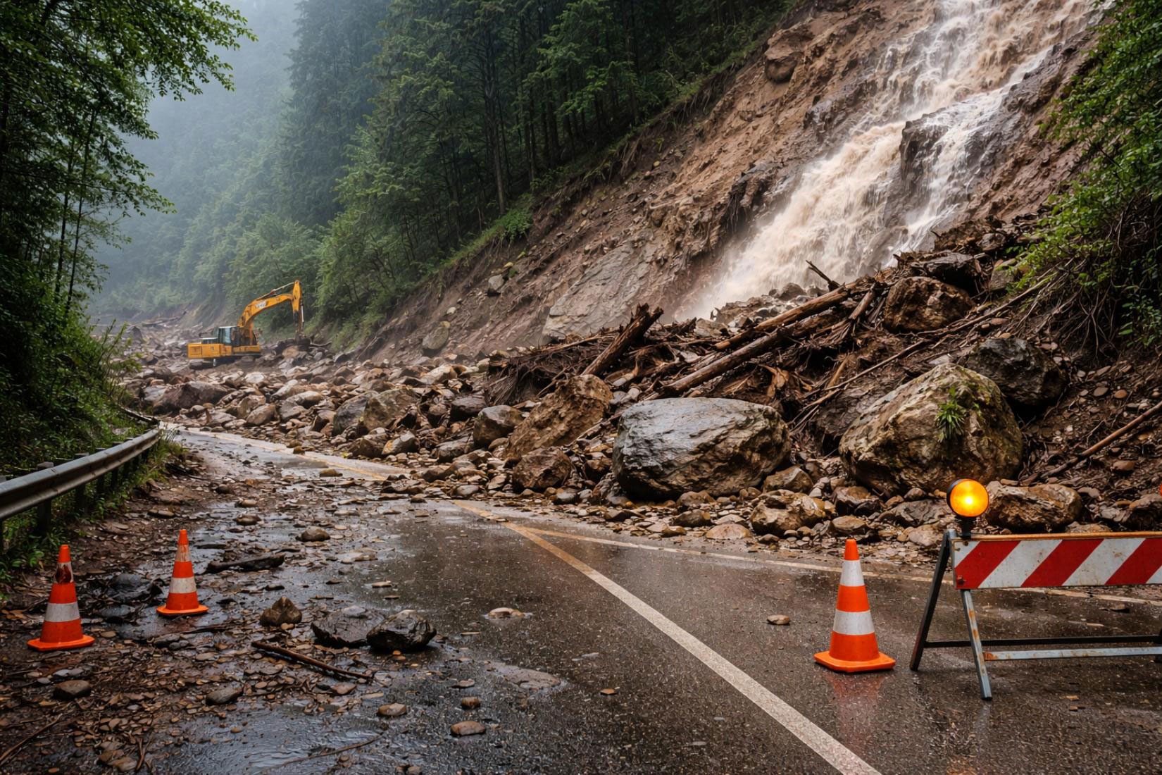 PUTEVI: Padavine aktivirale brojna klizišta i odrone