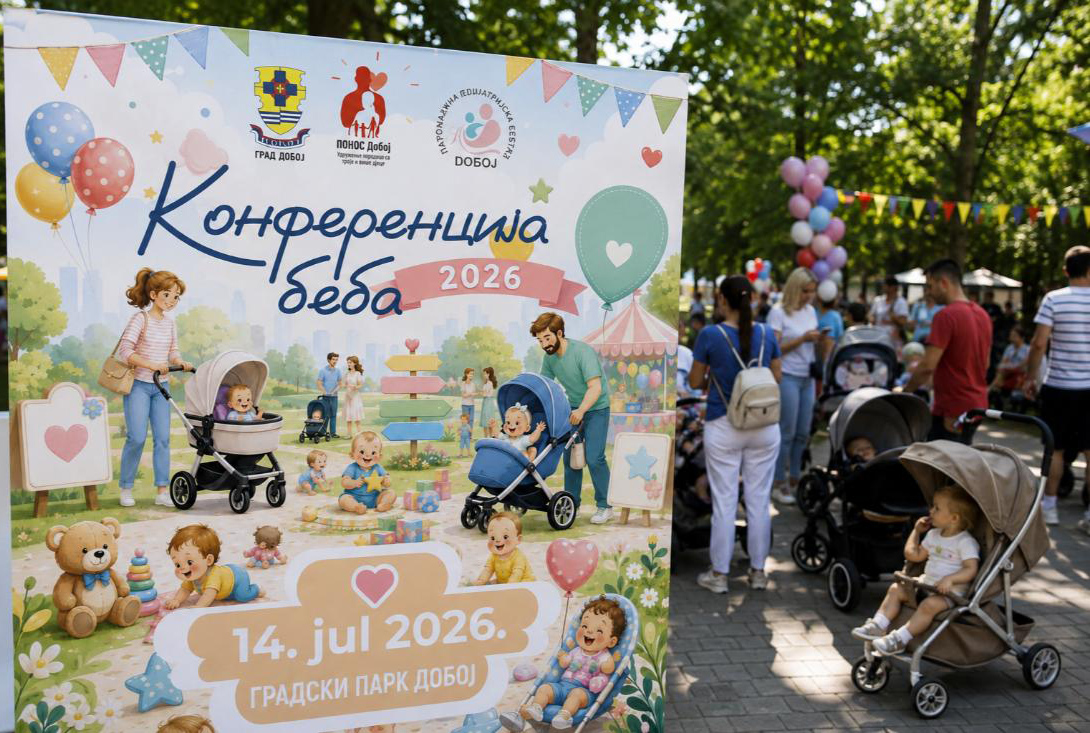 Konferencija beba 2026 u Doboju 14. jula: Poziv porodicama na druženje u Gradskom parku