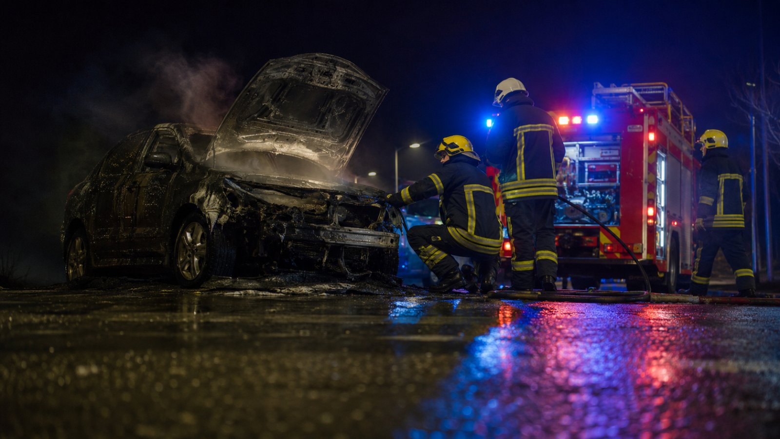 VATRENA NOĆ U DOBOJU: „Renault“ izgorio, plamen zahvatio i vozilo pored njega