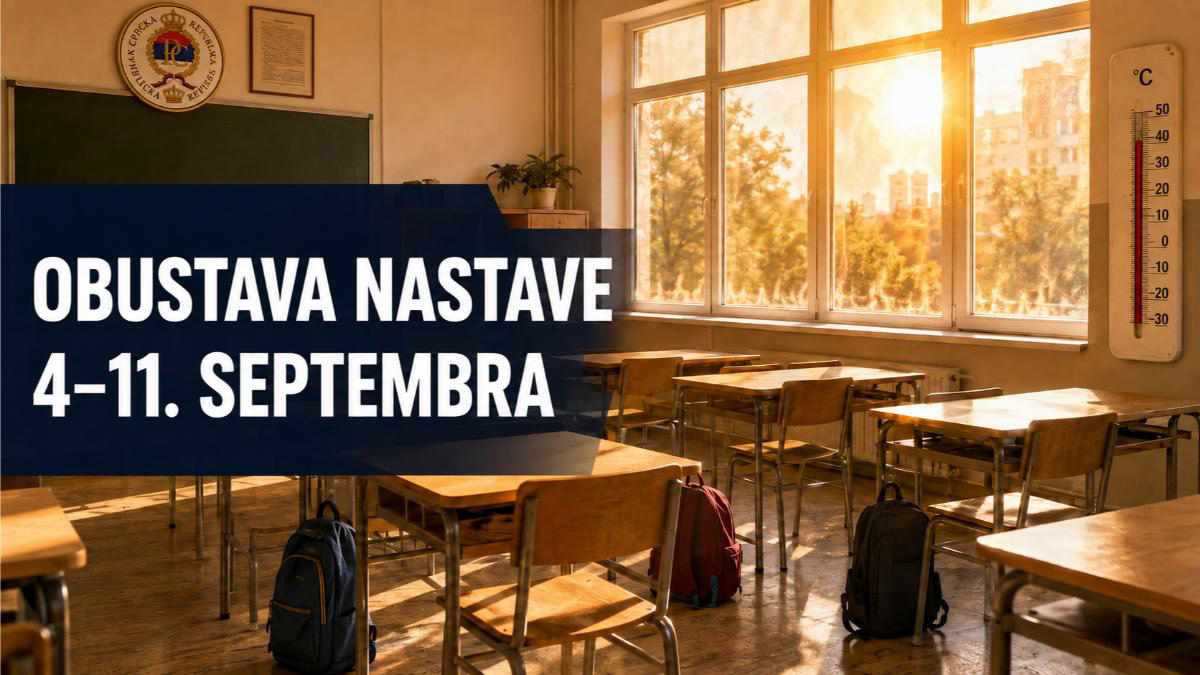 Obustavljena nastava u osnovnim i srednjim školama u Republici Srpskoj