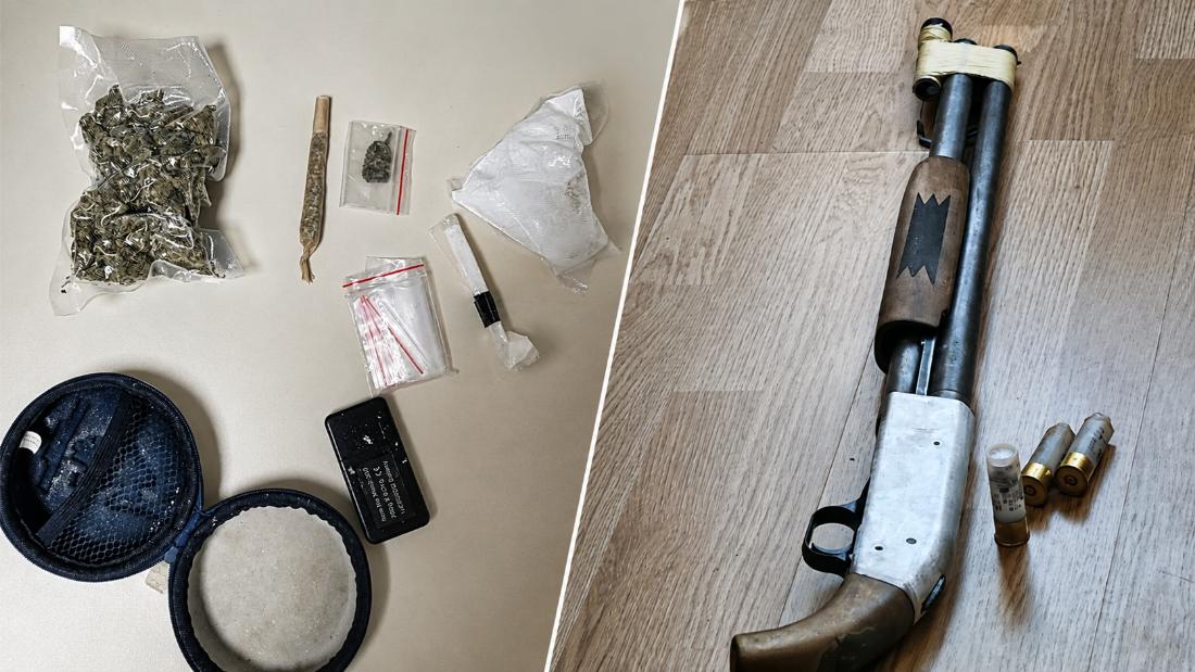 (FOTO) AKCIJA POLICIJE U TESLIĆU: Oduzeto više od 100 grama materija koje asociraju na drogu i prepravljena sačmarica