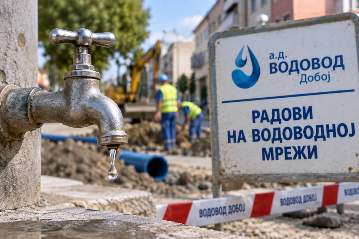 DOBOJ: Dio Ulice Cara Dušana danas pet sati bez vode