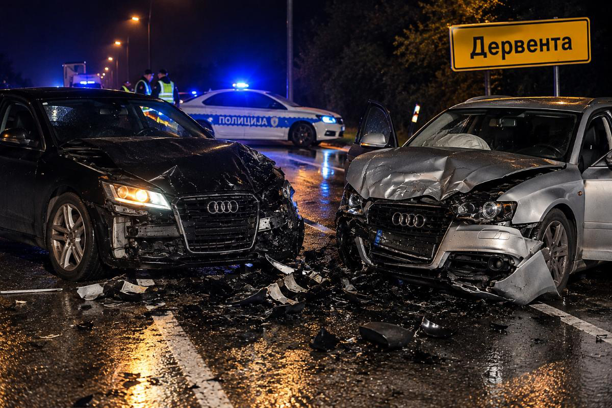 DOBOJ: Sudar dva Audija, jedna osoba teško, ostali lakše povrijeđeni