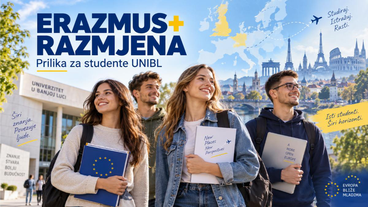 UNIBL otvorio Erazmus+ konkurs: Studentima na raspolaganju 19 univerziteta u 12 evropskih zemalja