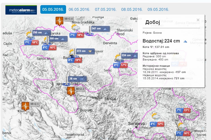 DOBOJ: Vodostaj Bosne u blagom porastu