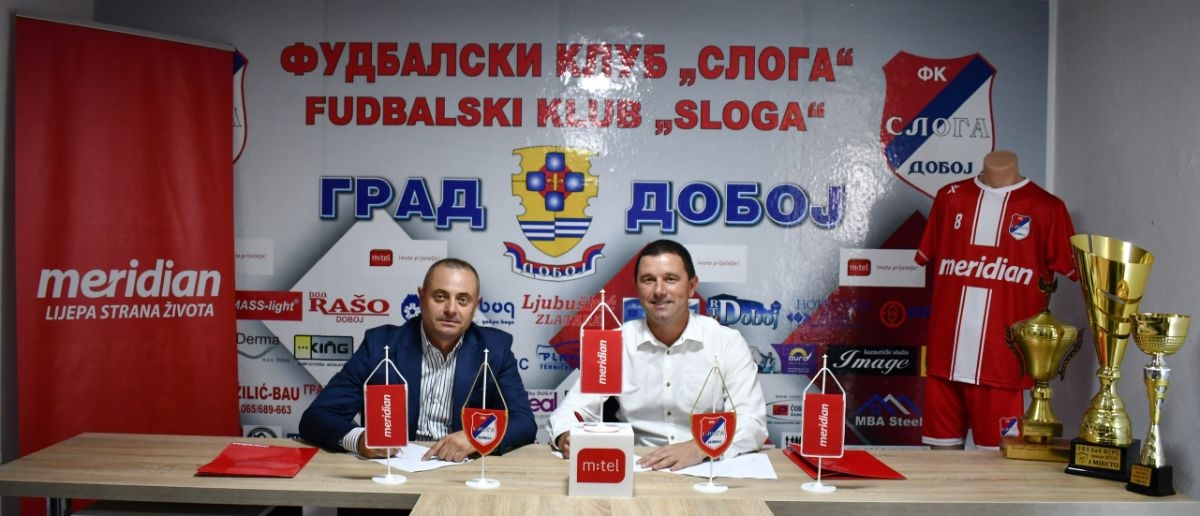 POJAČANJE ZA ISTORIJSKI USPJEH: Meridian zvanično naslovni sponzor dobojske Sloge
