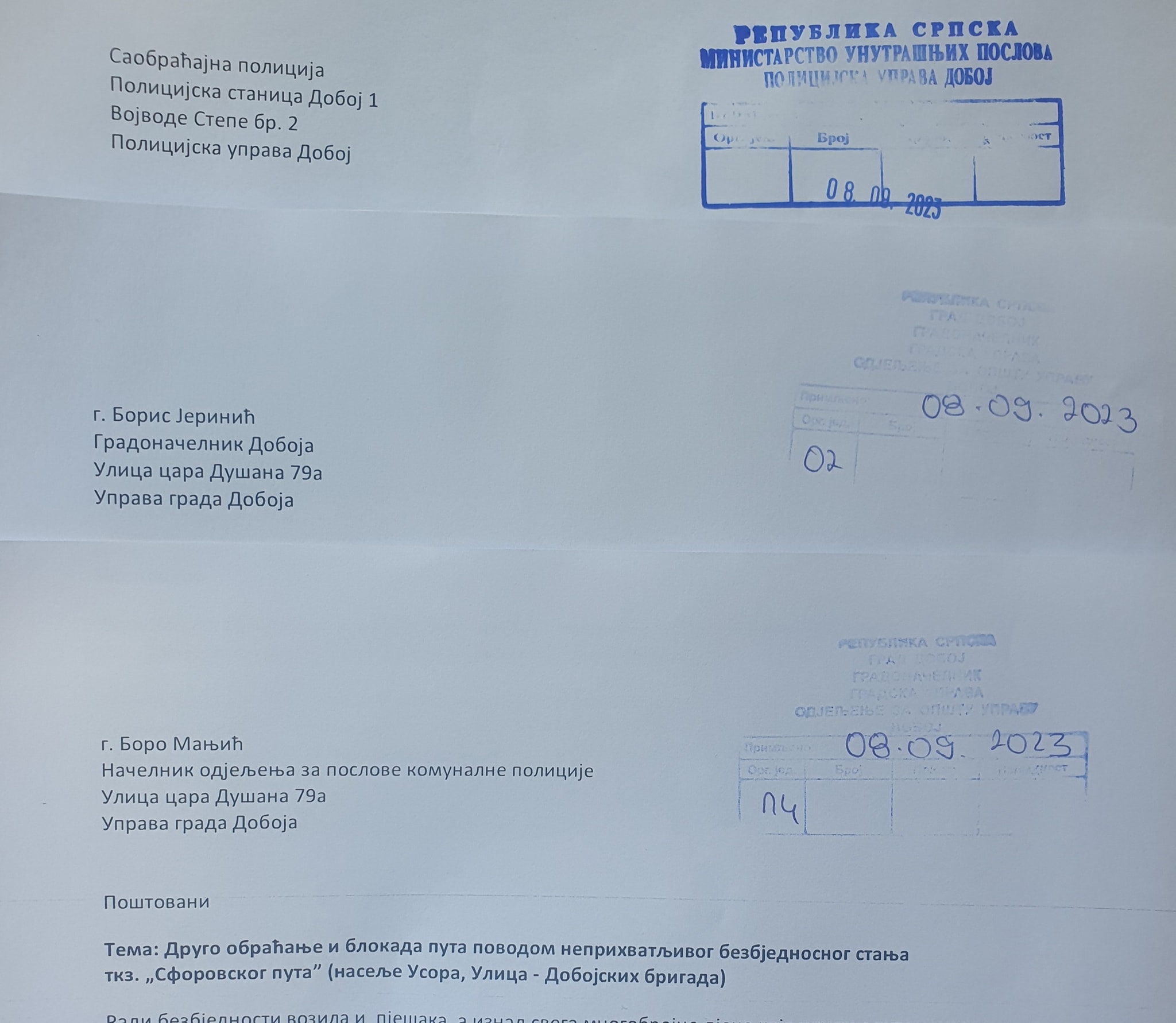 NOVA BLOKADA "SFOROVOG" PUTA: Miroslav Borojević Beli sutra aktivira "plan B"?