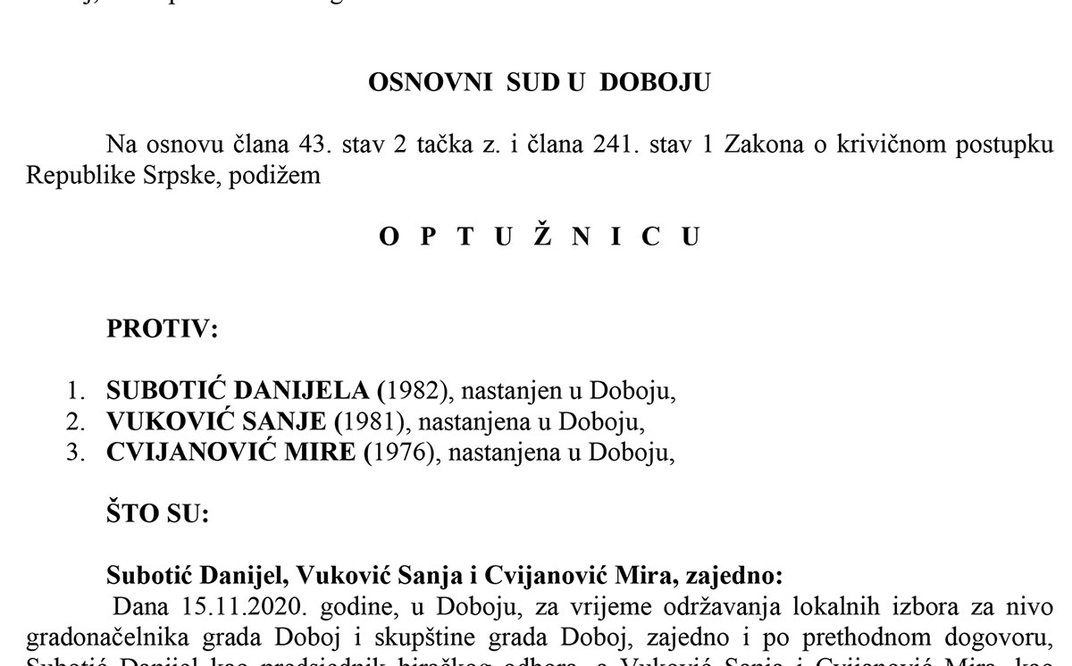 PONIŠTENI IZBORI 2020: Potvrđena optužnica protiv tri člana biračkog odbora zbog izborne prevare - Dom učenika 3