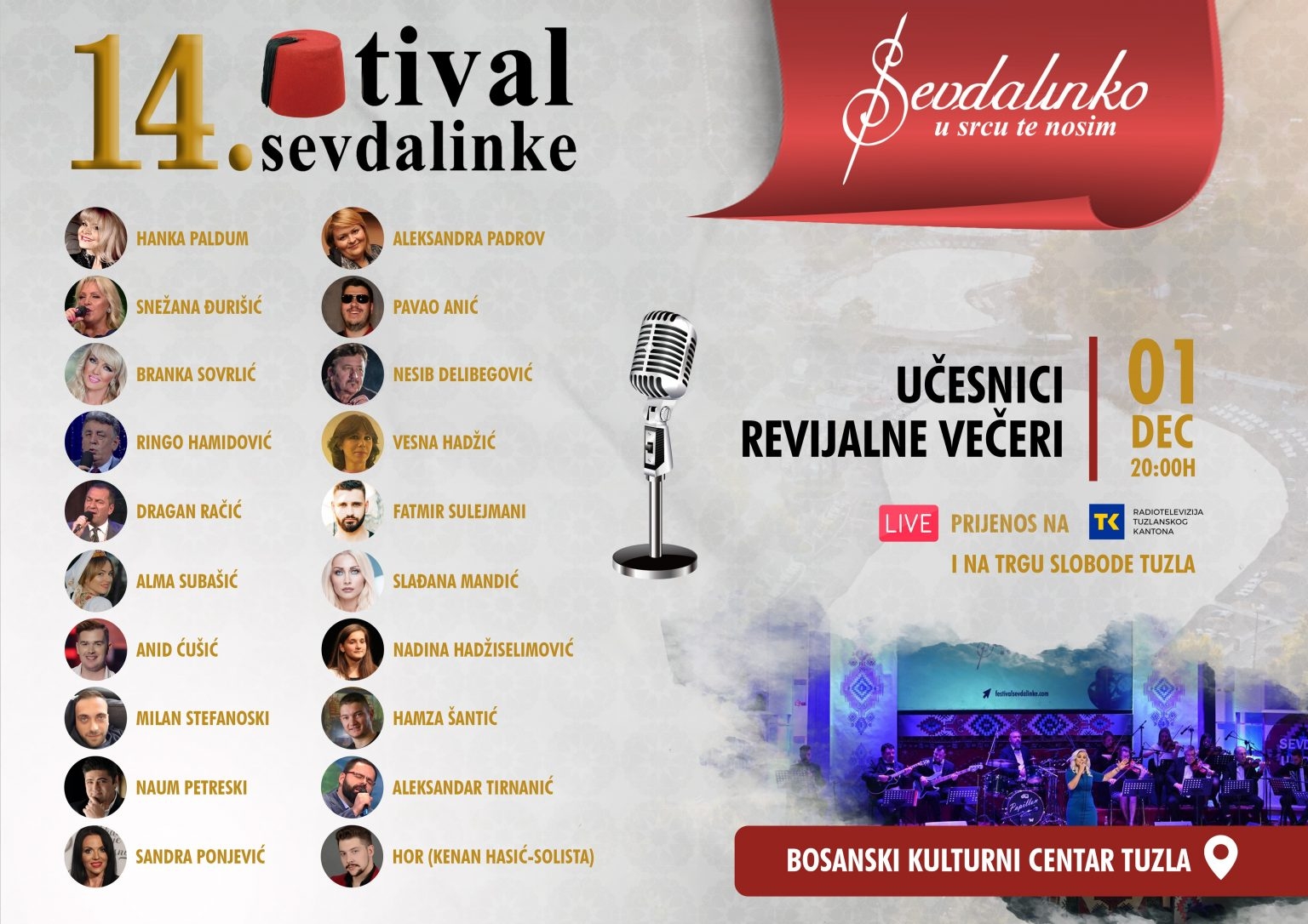 MUZIČKI SPEKTAKL U TUZLI: Počela prodaja ulaznica za 14. festival sevdalinke