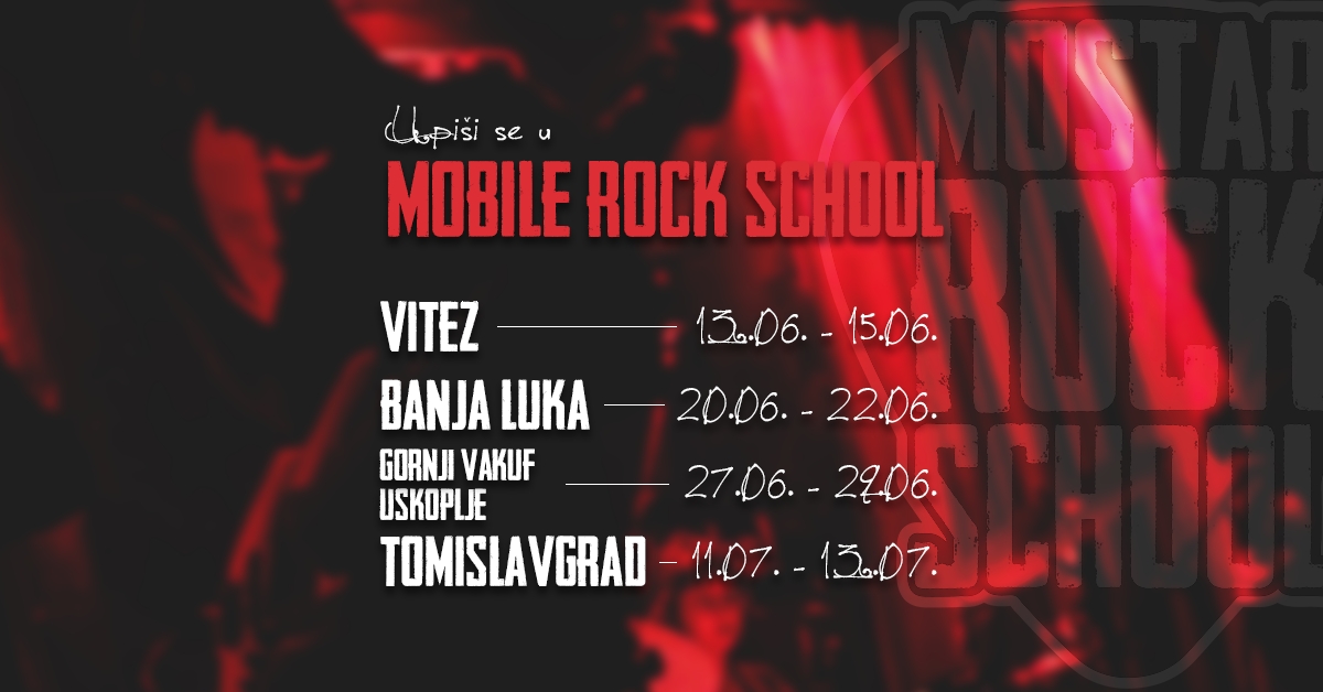 Otvorene prijave za Mobile Rock School 2022.!