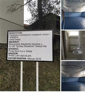 DOBOJ: Rekonstruisana fiskulturna sala osnovne škole u Makljenovcu