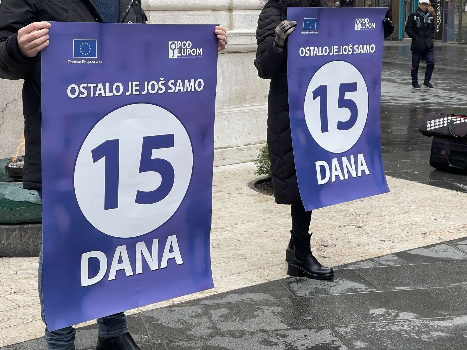 5 JE DO 12: Koalicija „Pod lupom“ na ulicama širom BiH upozorava da je ostalo još malo vremena za izbornu reformu