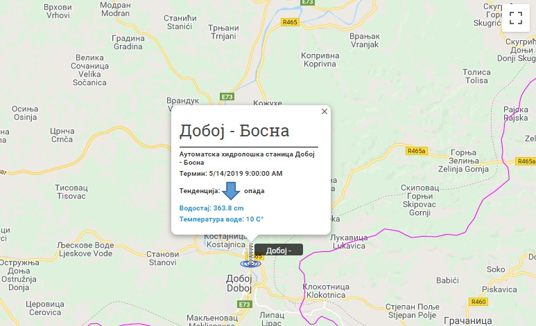 DOBOJ: Konstantno opadanje vodostaja rijeke Bosne, 363,8 centimetar