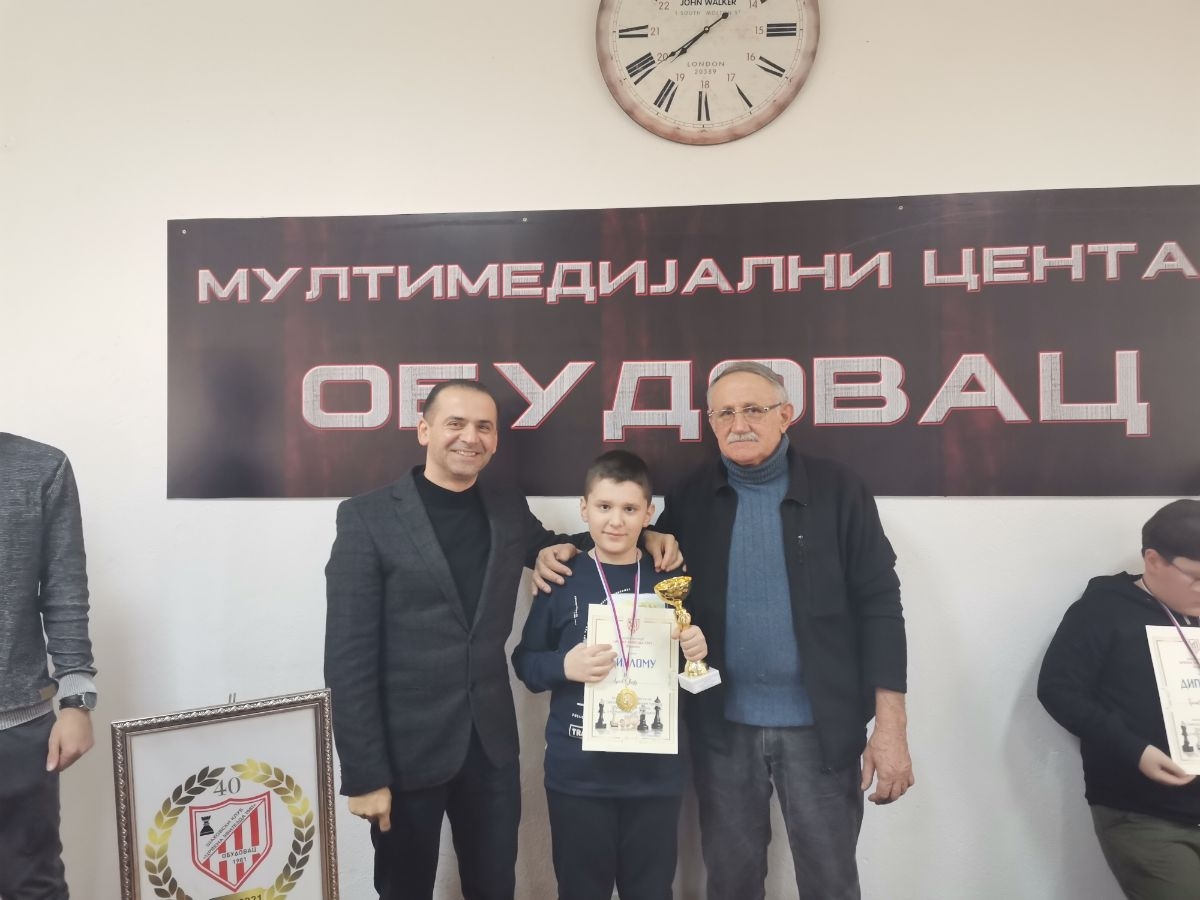 DOBOJ: Đorđe Lukić zlatni na 29. Svetosavskom šahovskom turniru "Obudovac 2023“