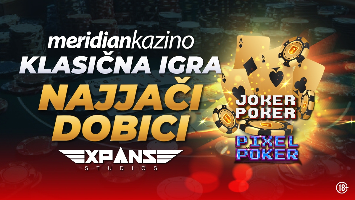 MERIDIAN KAZINO: Igraj na srećnu kartu uz Pixel i Joker poker