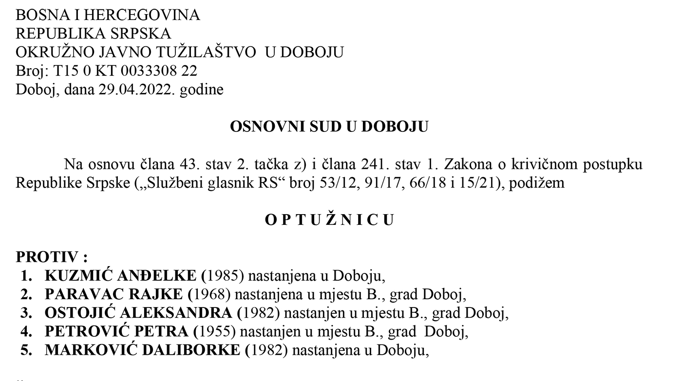 Potvrđena optužnica protiv 5 članova biračkog odbora zbog izborne prevare 038B056 Bušletić