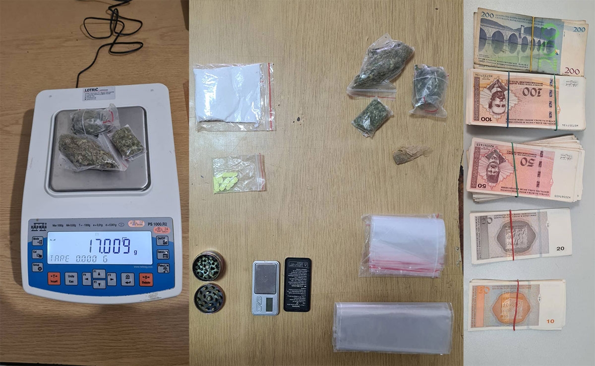 HAPŠENJE U DOBOJU Tokom pretresa pronađena droga, uhapšena dva lica iz Tešnja (FOTO)