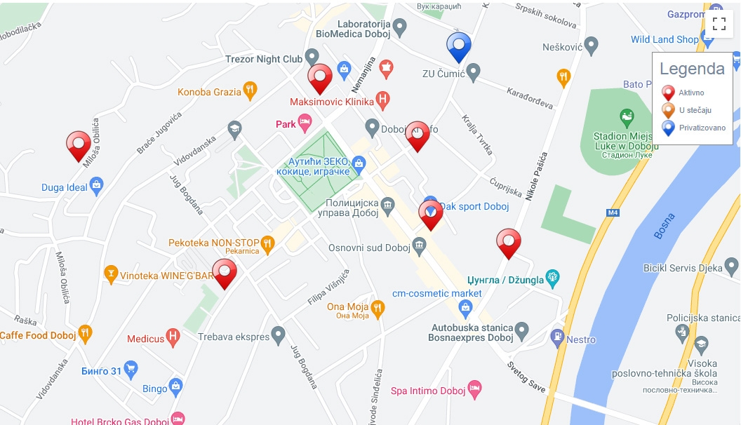 Objavljena interaktivna mapa svih javnih preduzeća u BiH