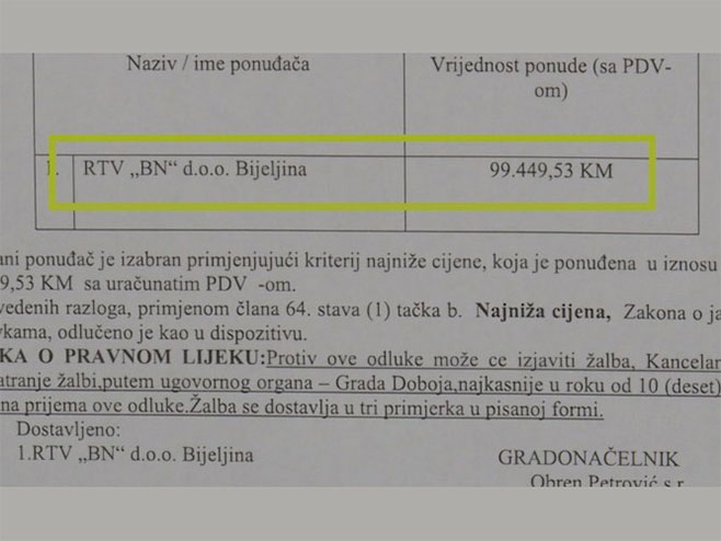 DOBOJ: Za BN TV gradska vlast godinama izdvaja stotine hiljada maraka! (VIDEO)