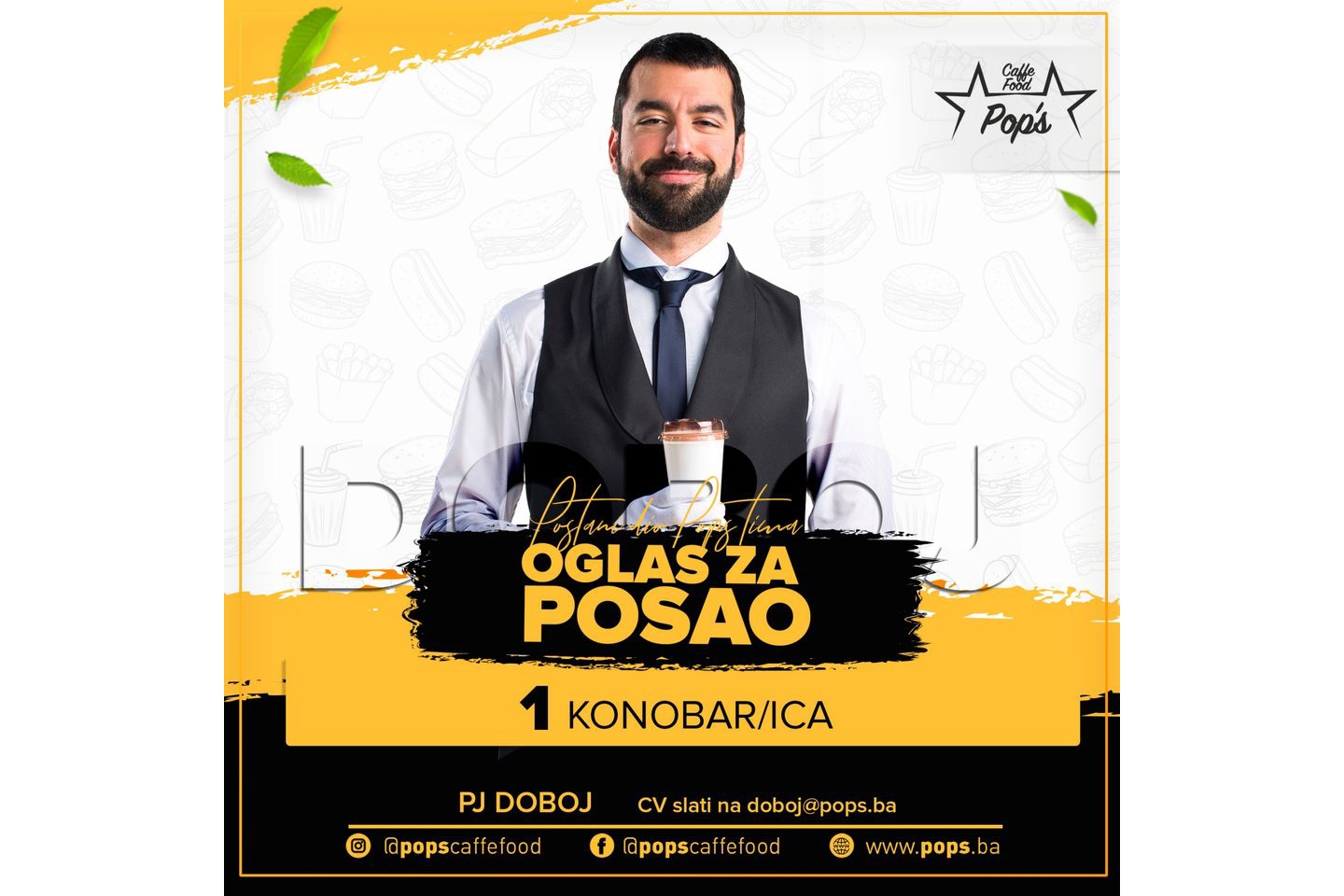 OGLAS ZA POSAO: Postani dio Pop's tima