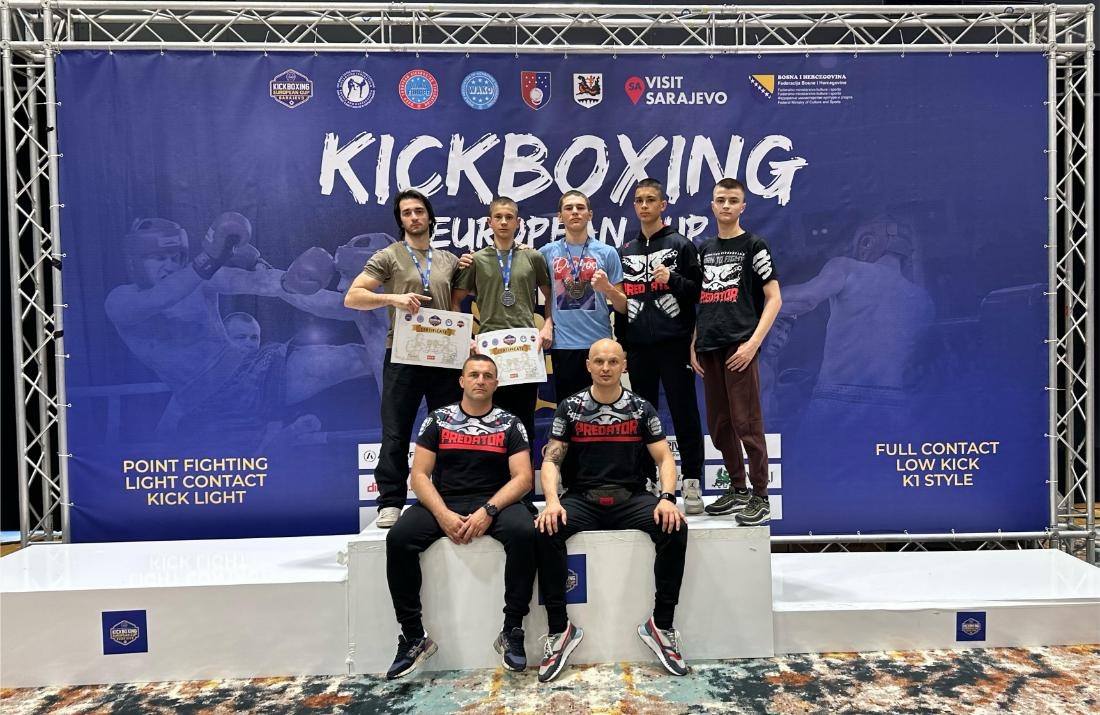 DOBOJ: "Predatori" osvojili srebro i bronzu na Evropskom kupu u kik-boksu u Sarajevu (FOTO)