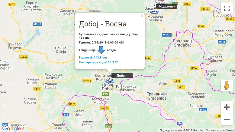 DOBOJ: Vodostaj rijeke Bosne u opadanju