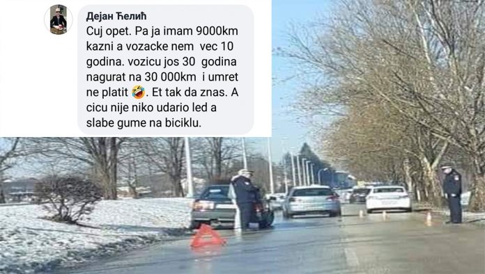 Bahati vozač iz Teslića ponovo gazi, opet oboren biciklista (VIDEO)