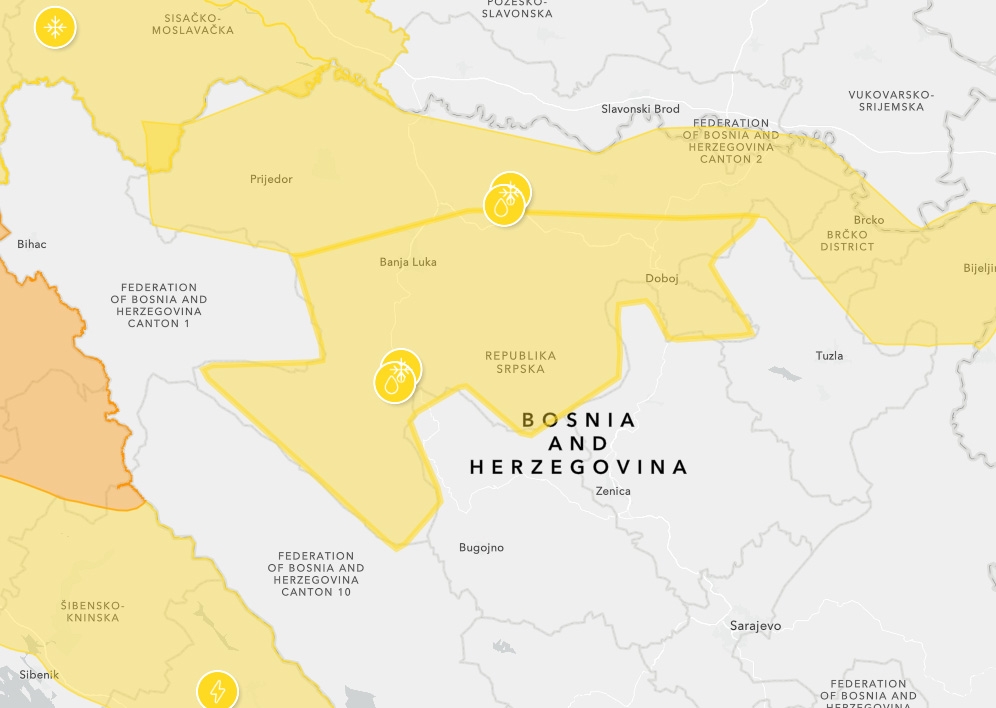 METEOALARM: Žuto upozorenje za snijeg i led u regionima Banja Luka i Doboj