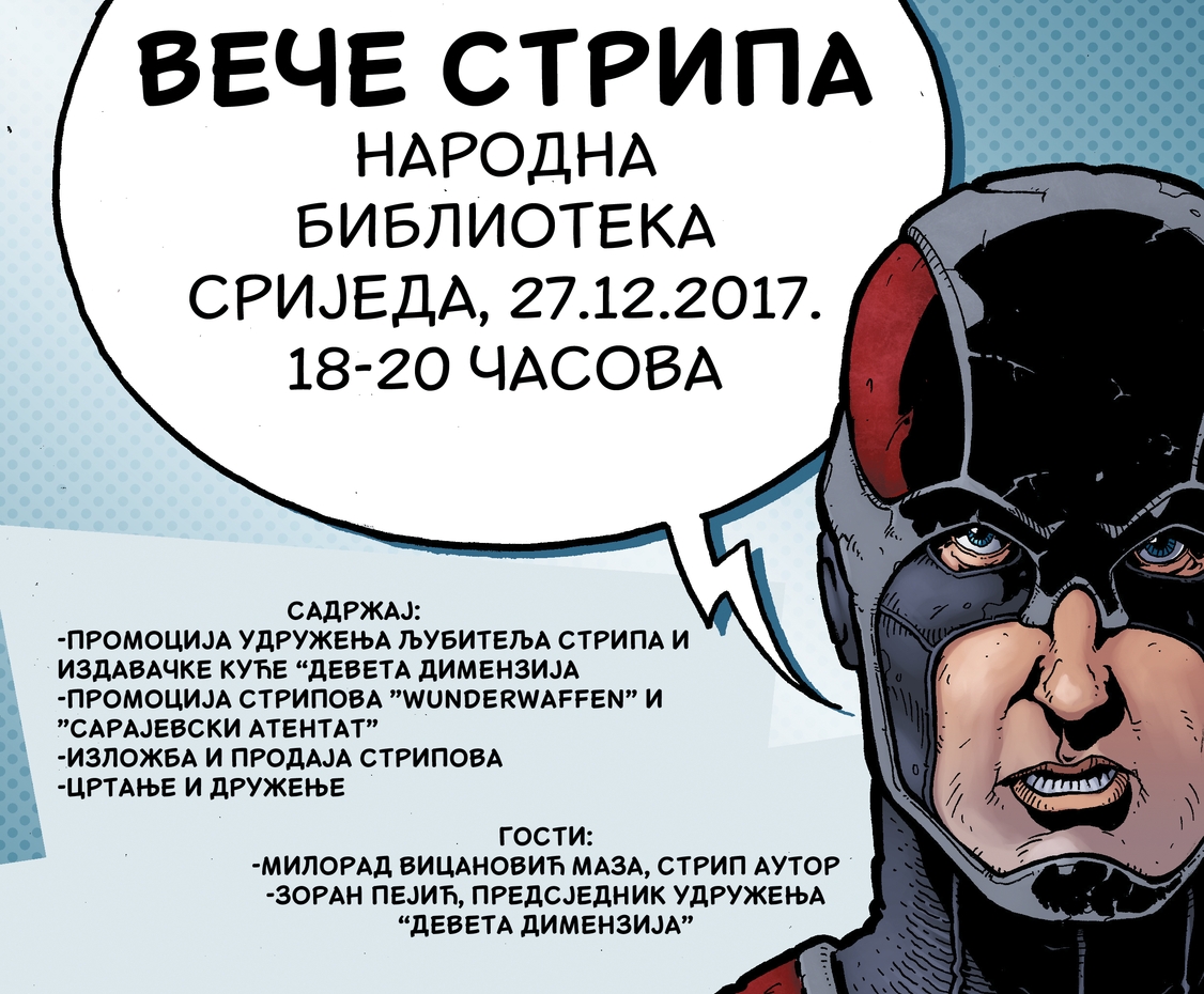 DOBOJSKI INFO NAJAVLJUJE: Veče stripa u Biblioteci