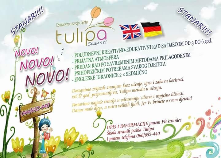 ŠKOLA STRANIH JEZIKA "TULIPA" DOBOJ: Akcijski predupisni rok (FOTO)